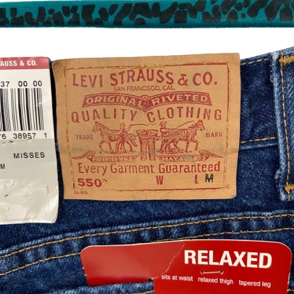 DEADSTOCK Vintage Y2K Levi’s 550 High Rise Mom Jeans Size 12 *READ* - Picture 7 of 15